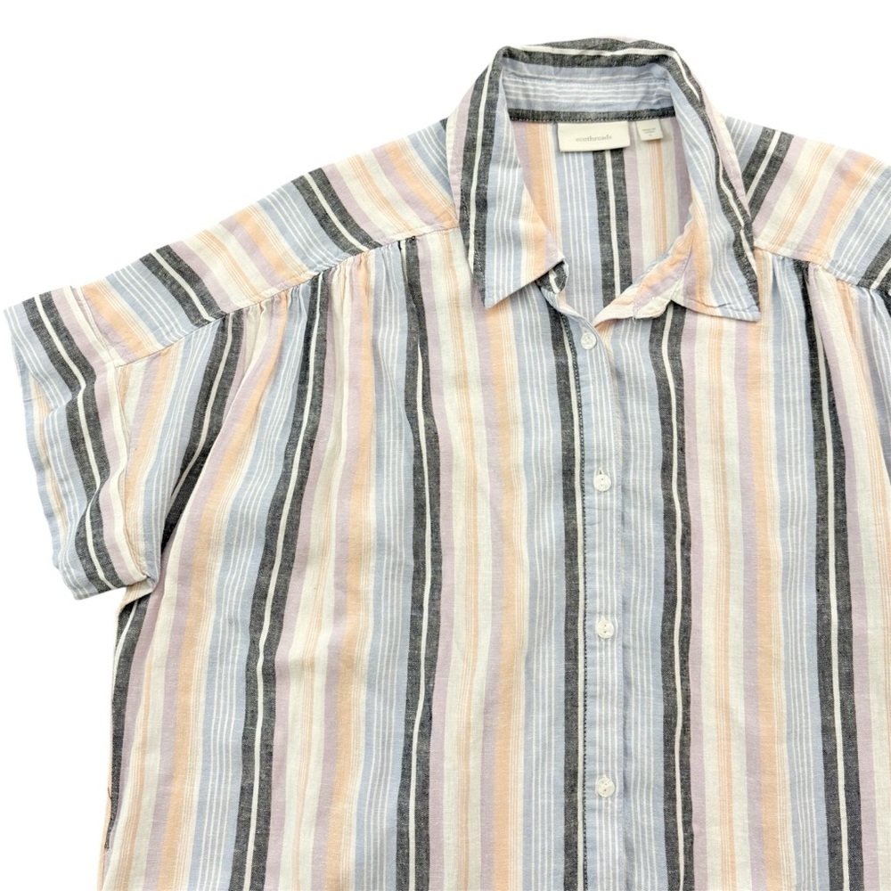 Ecothreads Linen Blend Shirt Dress